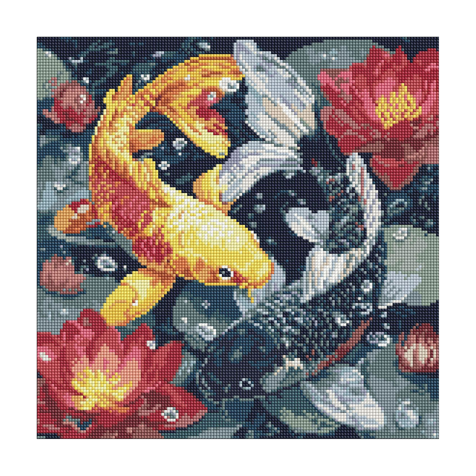 

Алмазна мозаїка Ideyka Життя кої, 40*40 см (AMO20087)