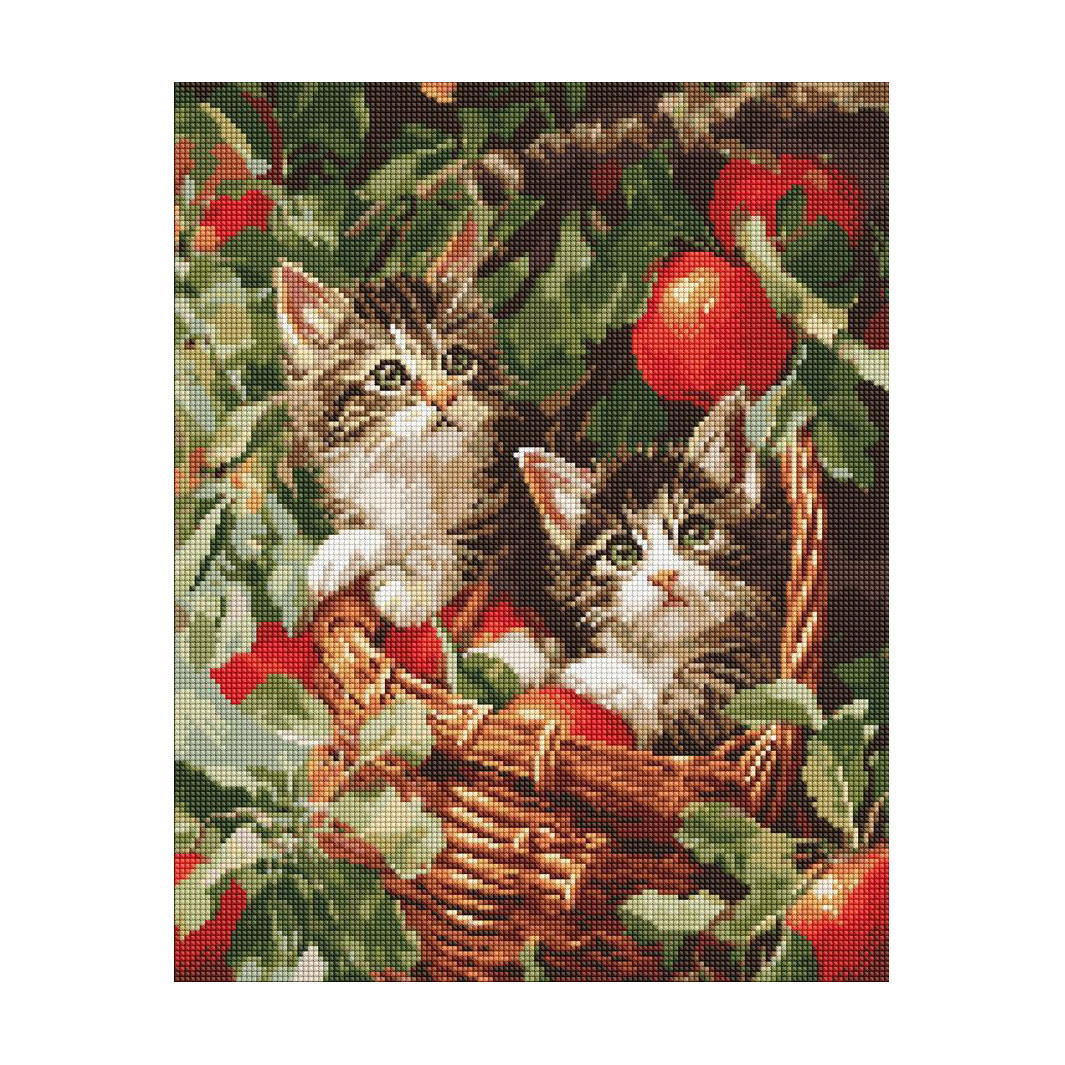 

Алмазна мозаїка Ideyka Коти у кошику, 40*50 см (AMO20277)