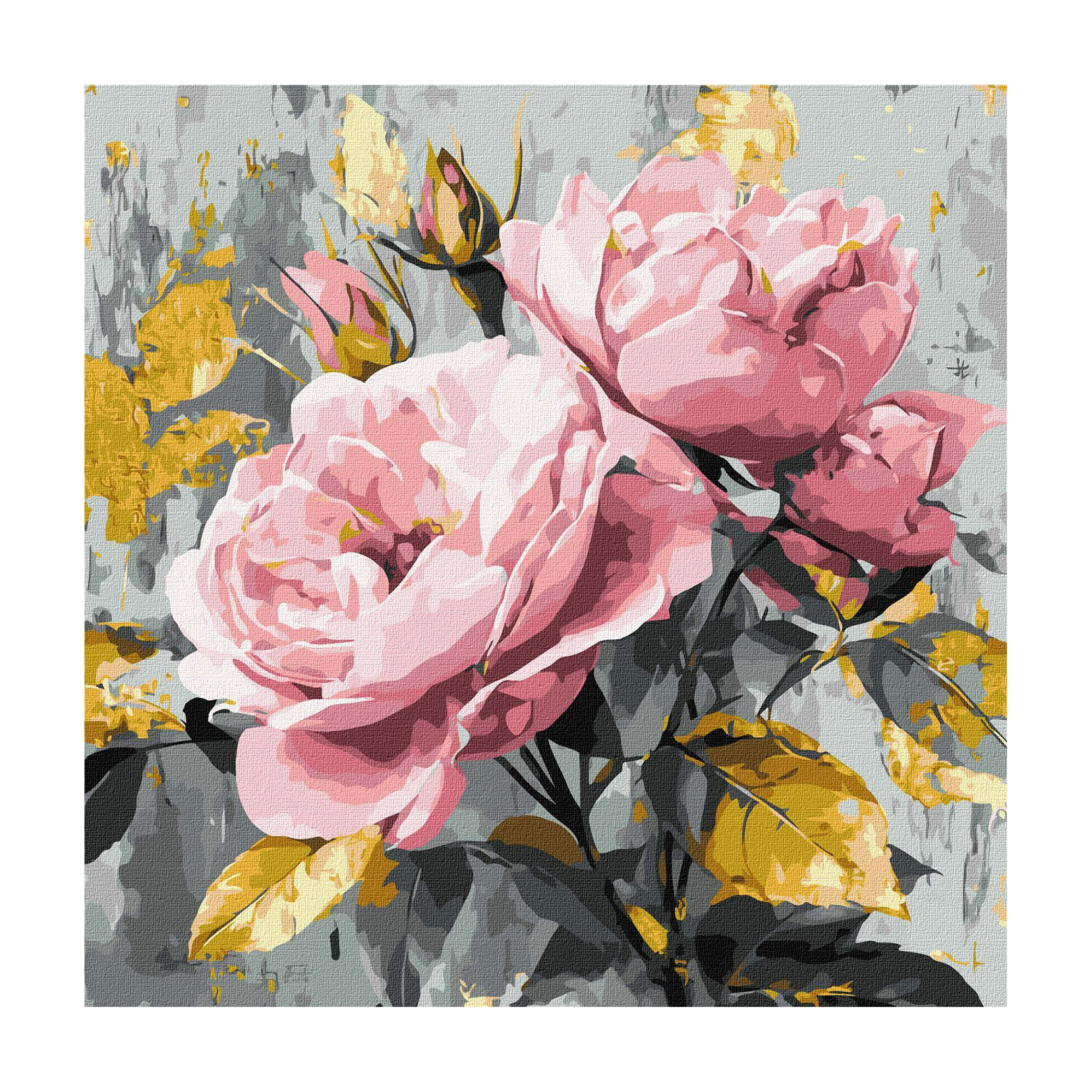 

Картина за номерами Ideyka Делікатна краса з фарбами металік, 40*40 см (KHO3346)