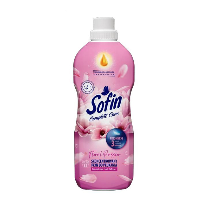 

Ополіскувач для тканин Sofin Complete Care, Passion Floral, 32 цикли прання, 800 мл