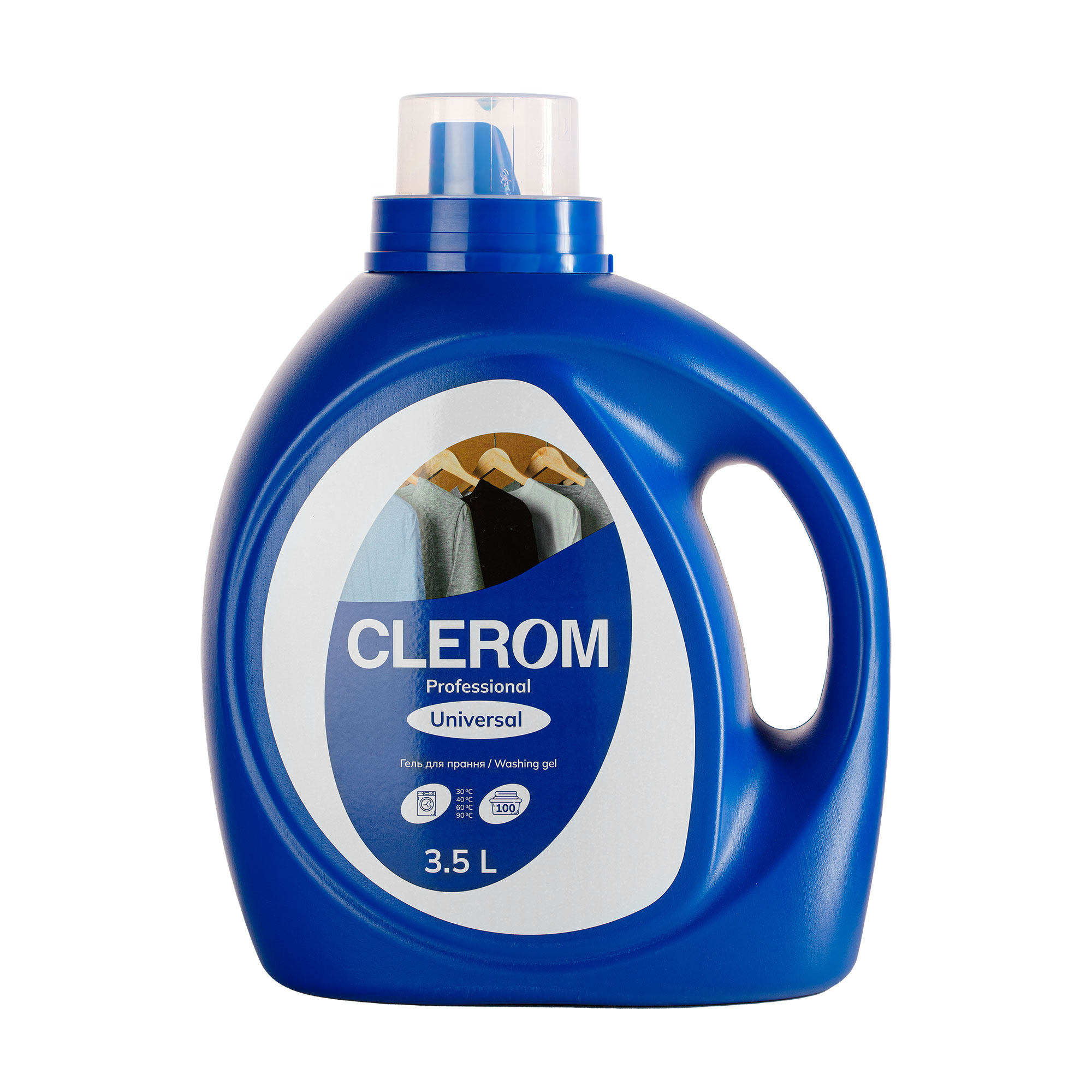 

Уцінка! Гель для прання CLEROM Professional Universal, 100 циклів прання, 3.5 л
