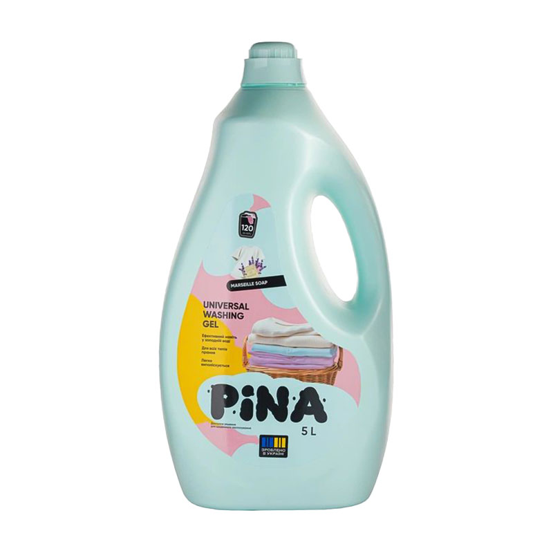 

Гель для прання PINA Universal Marseille Soap, 120 циклів прання, 5 л