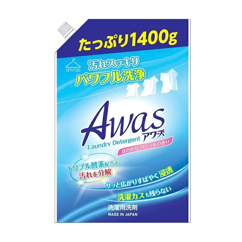 

Рідкий засіб для прання Rocket Soap Awas Laundry Detergent з ароматом квітів, 1.4 кг (дойпак)