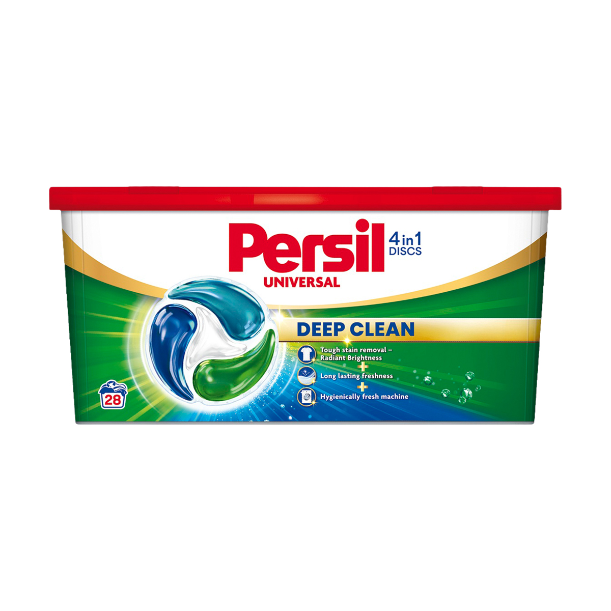 

Диски для прання Persil Universal 4 in 1 Discs Deep Clean, 28 циклів прання, 28 шт