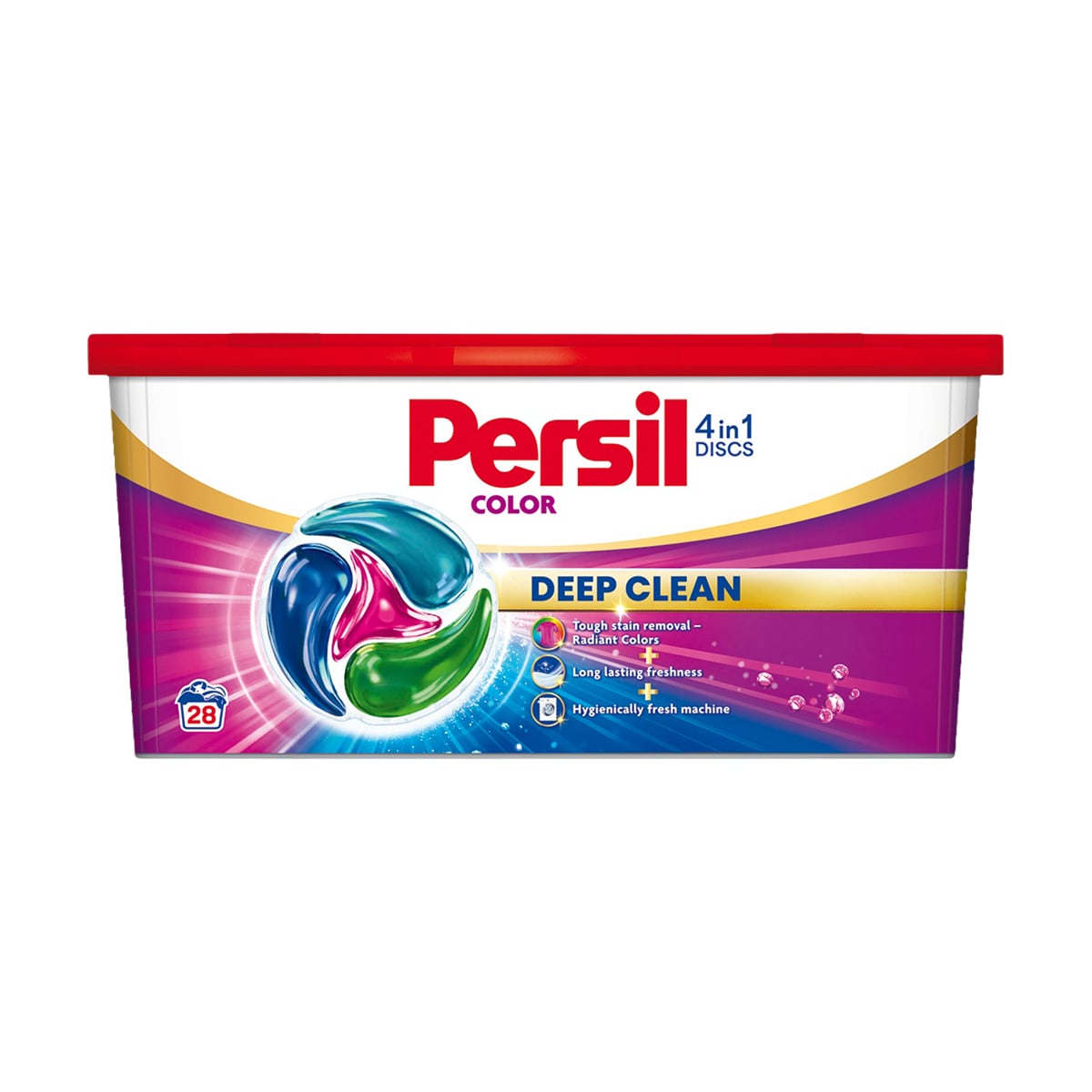 

Диски для прання Persil Color 4 in 1 Discs Deep Clean 28 циклів прання, 28 шт