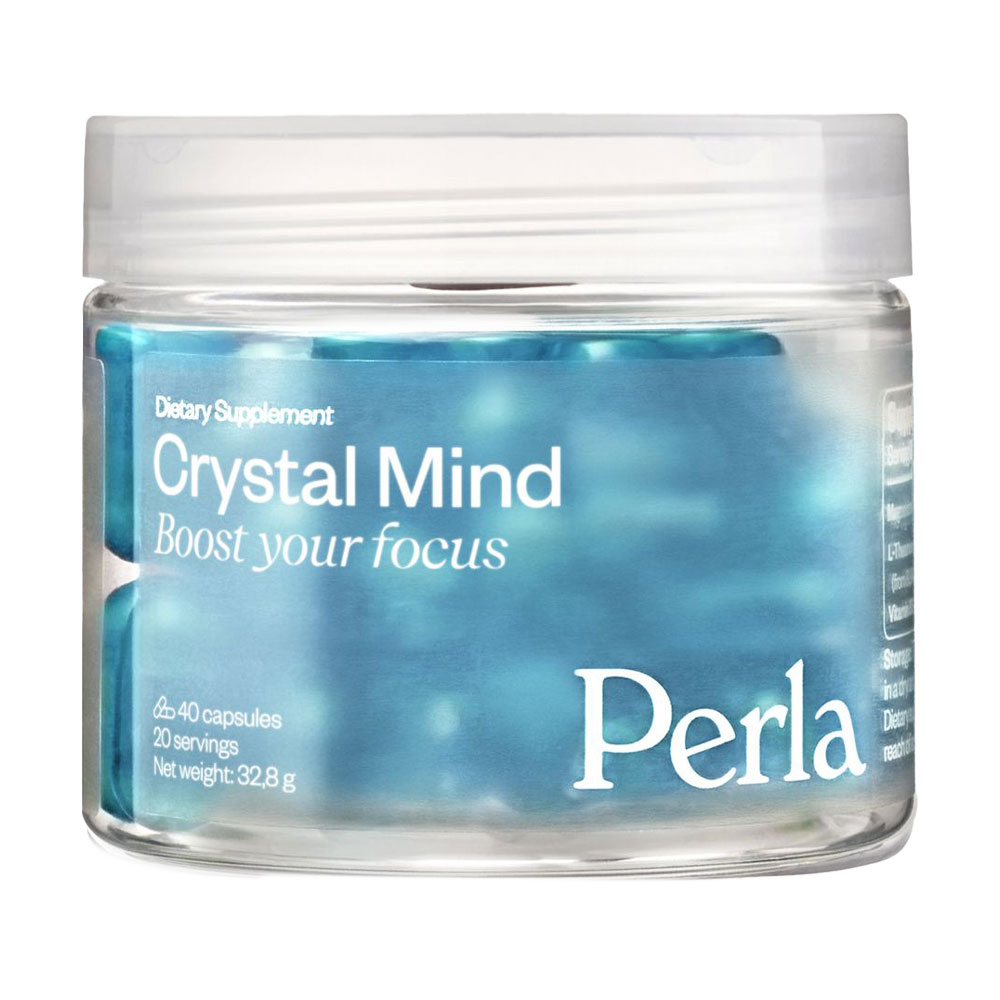 

Комплекс для фокусу, пам'яті та адаптації до стресу Perla Helsa Crystal Mind, 40 капсул