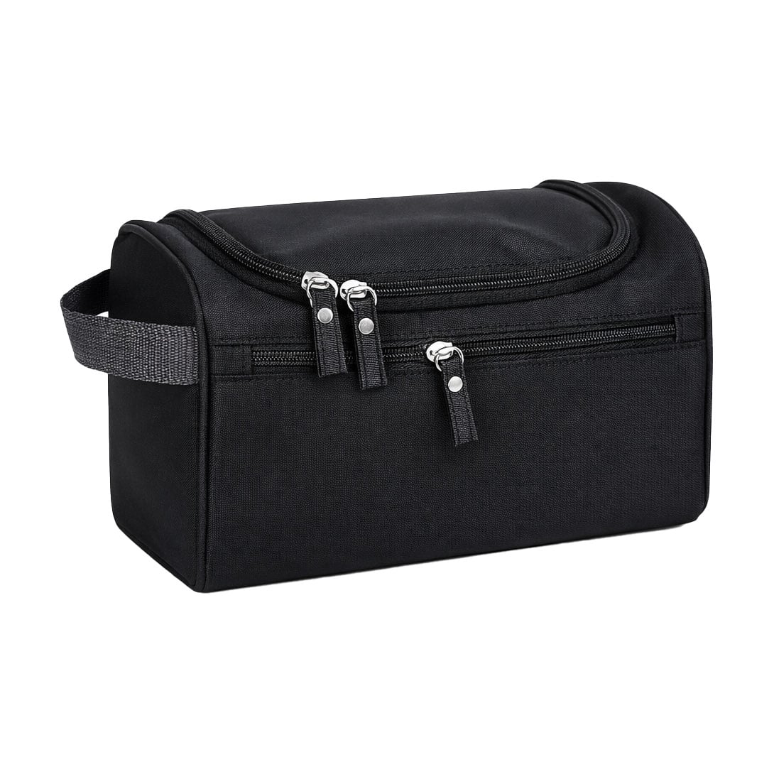 

Косметична дорожня сумка Cosmo Shop водонепроникна, чорна, 23.5*12*14.5 см (LX-021SB)