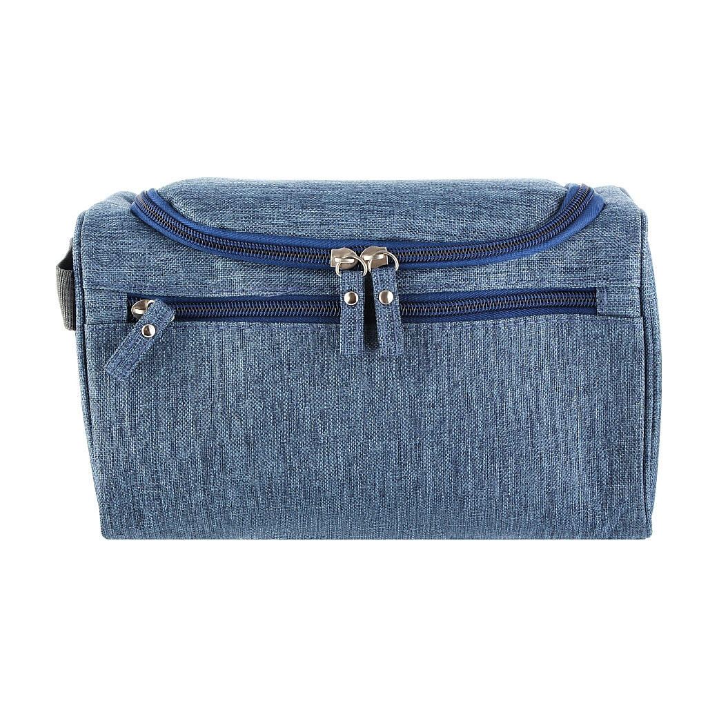 

Косметична дорожня сумка Cosmo Shop водонепроникна, теріленова, синя, 24.5*13*14 см (LX-021TA)