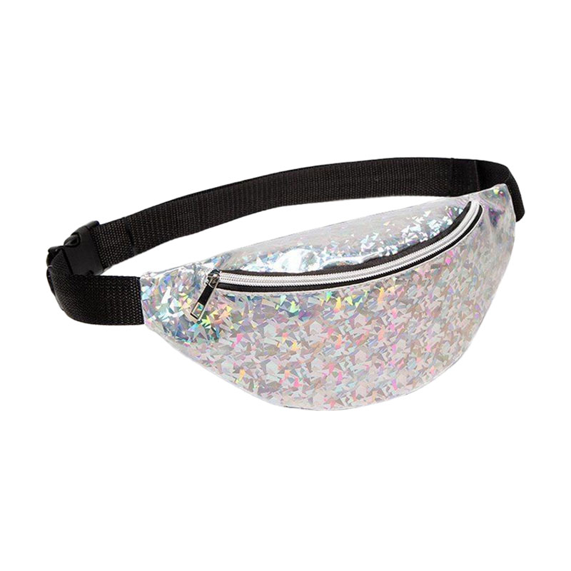 

Сумка на пояс Cosmo Shop срібний голографік, 30*8*13 см (CS11009G)