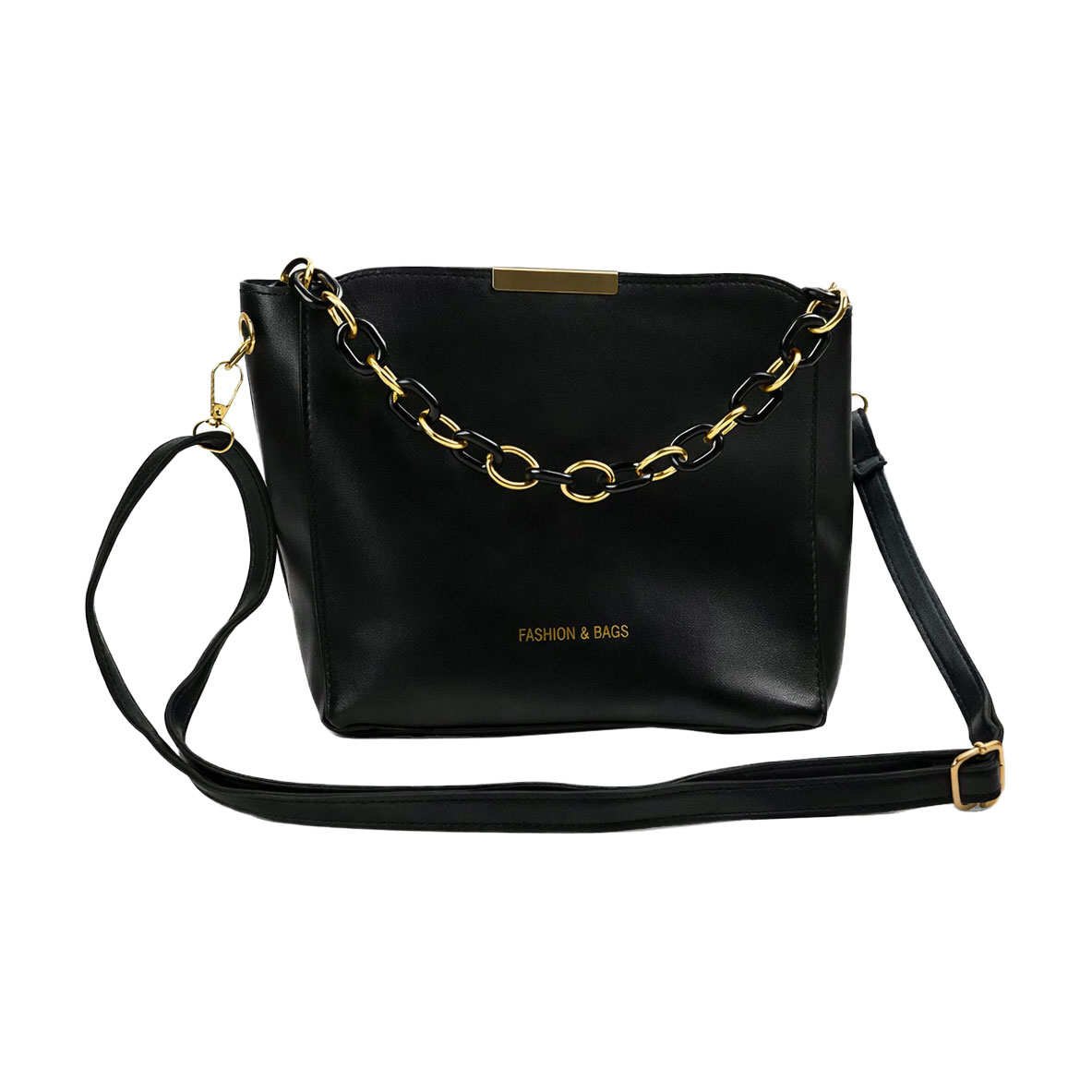 

Сумка Cosmo Shop Fashion & Bags з ланцюговою ручкою, міні, чорна, 20*9.5*19 см (CS10982B)