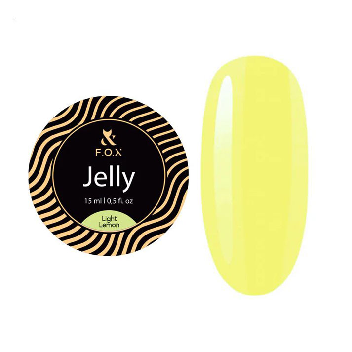 

Будівельний гель-желе для нігтів F.O.X Jelly, Light Lemon, 15 мл