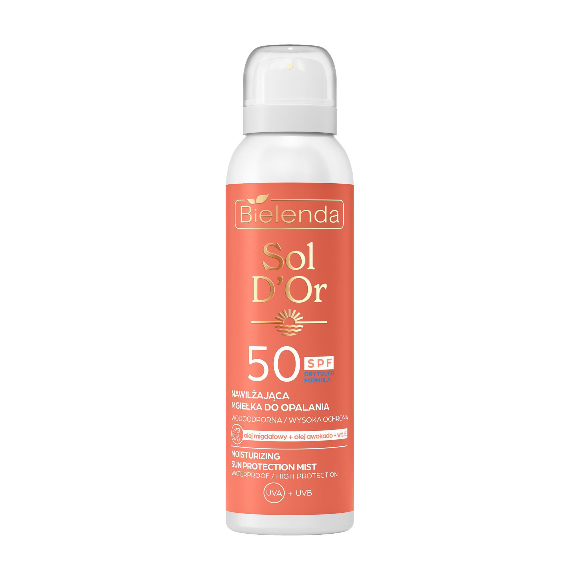 Зволожувальний сонцезахисний спрей Bielenda Sol D'Or Moisturizing Sun Protection Mist, SPF 50, 100 мл
