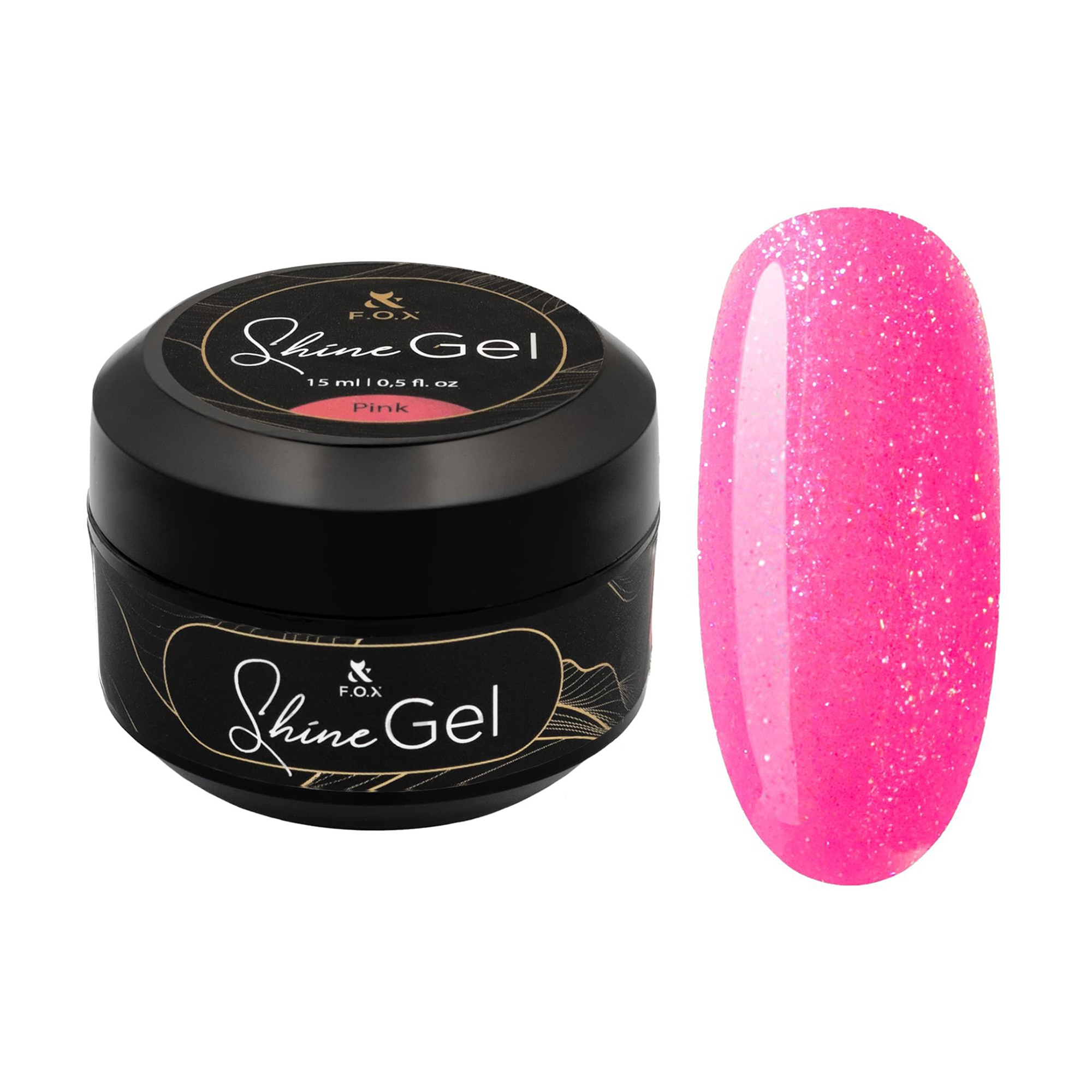 

Гель для укріплення натуральних нігтів F.O.X Shine Gel, Pink, 15 мл