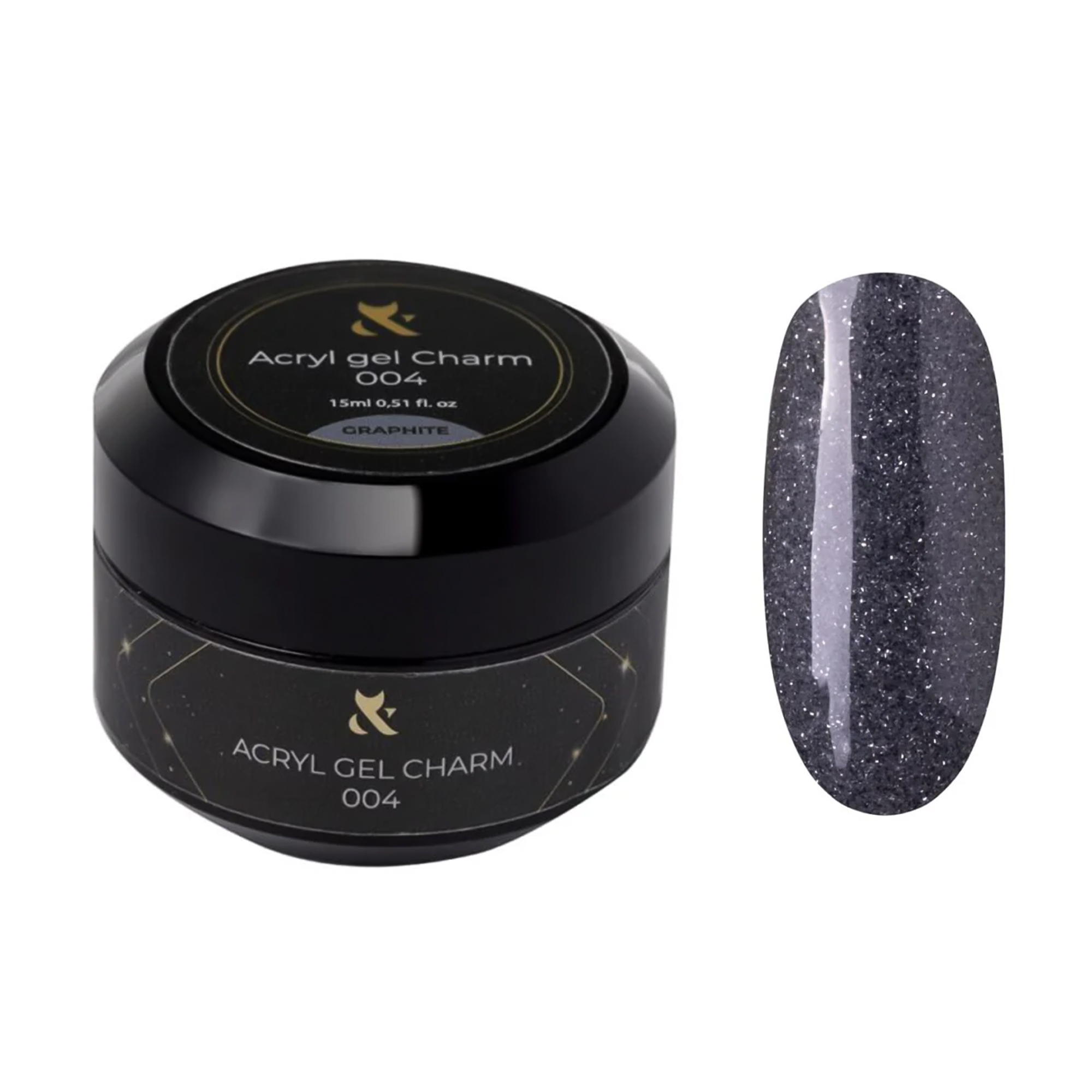 

Акрил-гель для нігтів F.O.X Acryl Gel Charm 004 Graphite, 15 мл