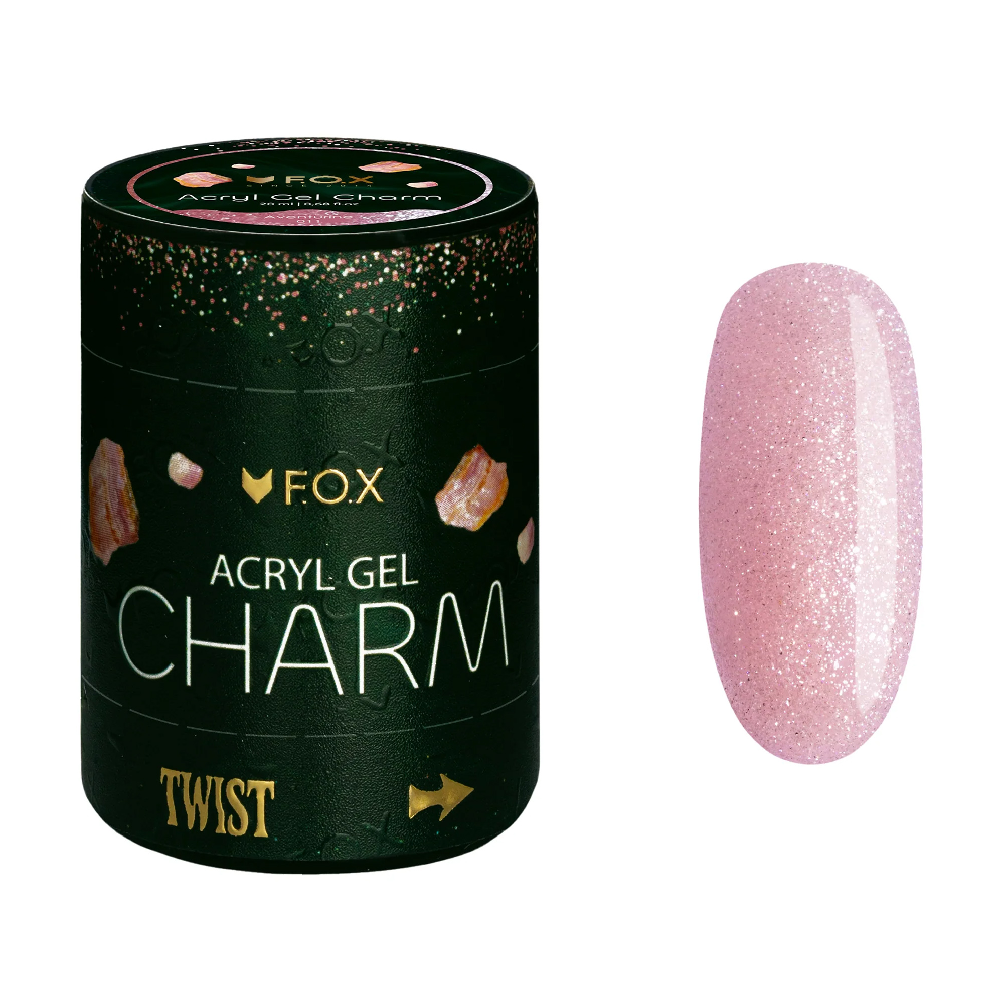 

Акрил-гель для нігтів F.O.X Acryl Gel Charm 011 Aventurine, 20 мл