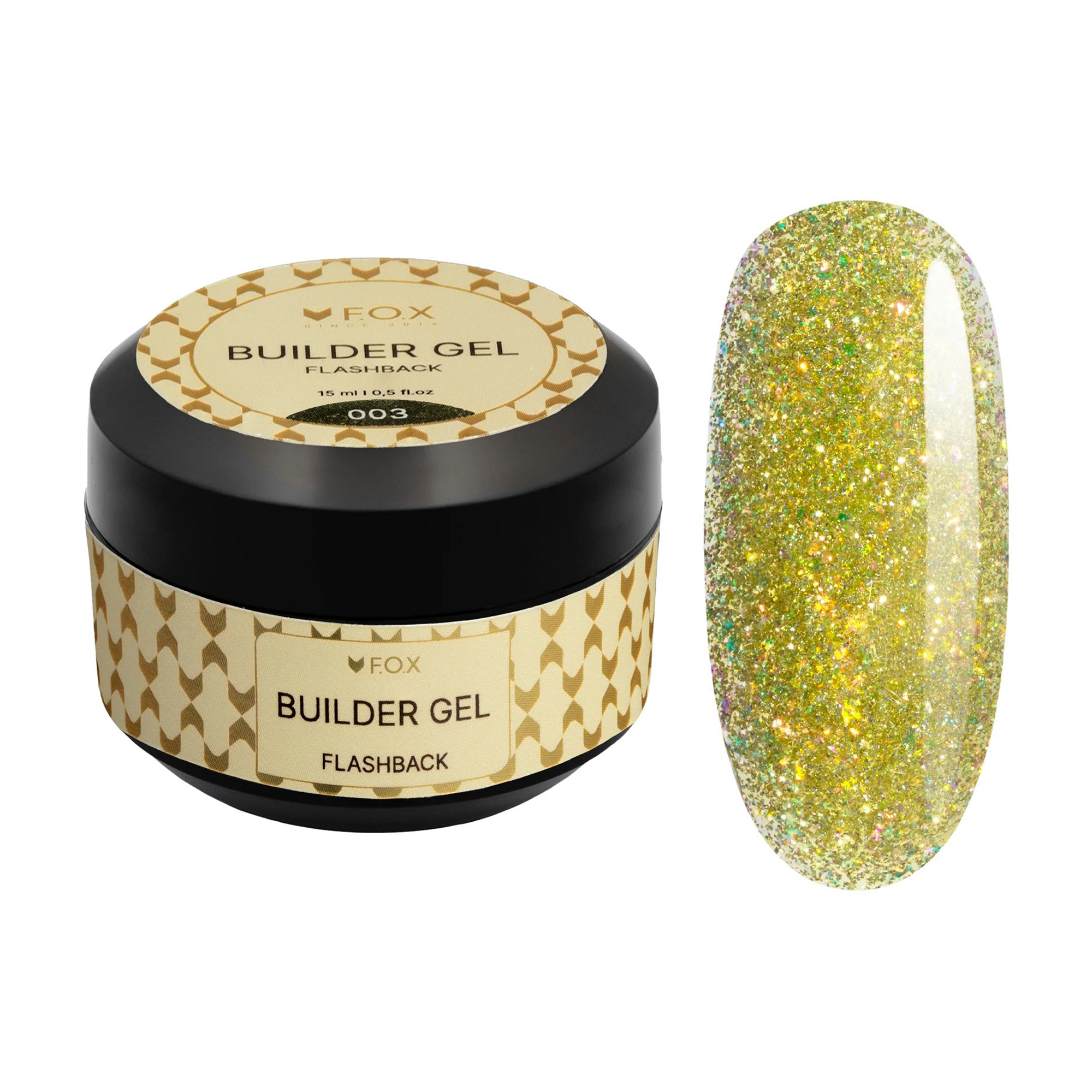 

Світловідбивний будівельний гель для нігтів F.O.X Builder Gel Flashback 003, 15 мл