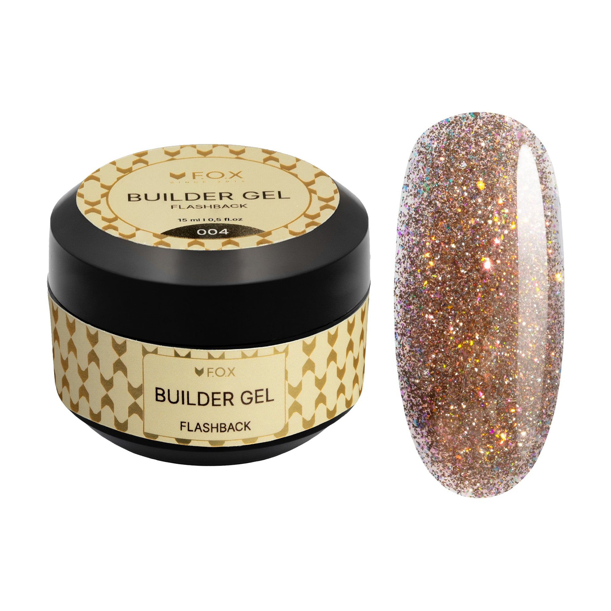 

Світловідбивний будівельний гель для нігтів F.O.X Builder Gel Flashback 004, 15 мл