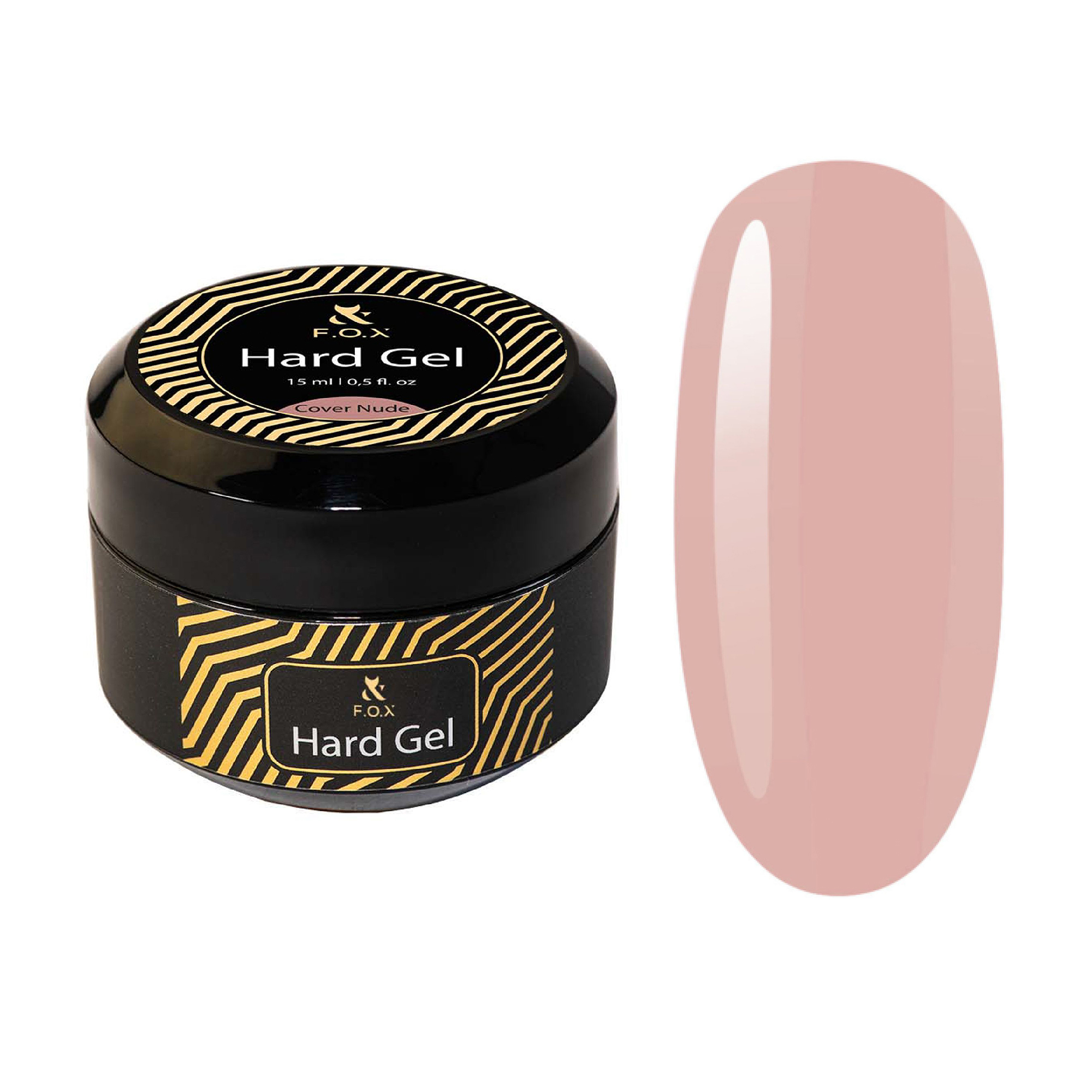 Рідкий будівельний гель для нігтів F.O.X Hard Gel, Cover Nude, 15 мл