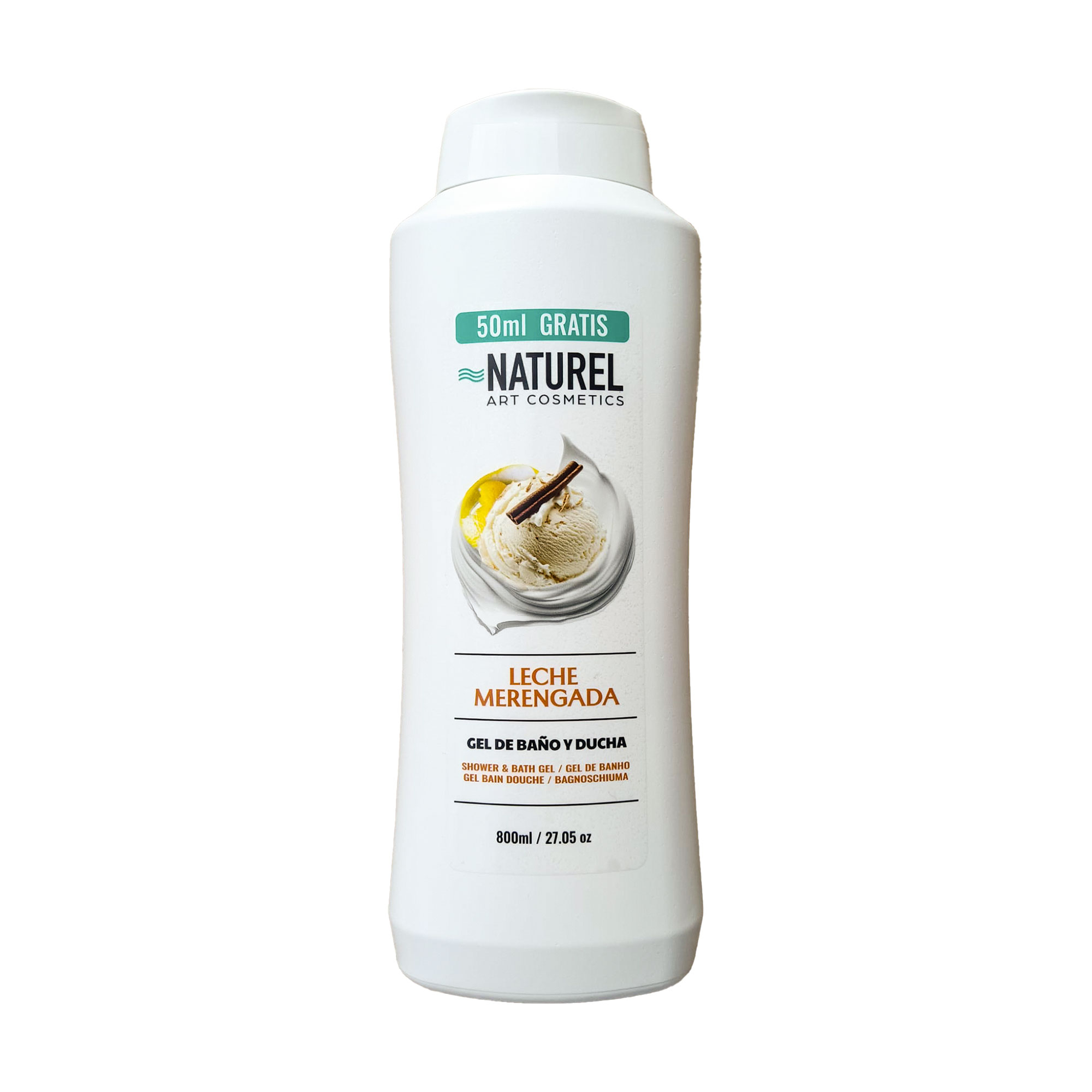 

Гель для душу Naturel Art Cosmetics з ароматом молока та кориці, 800 мл