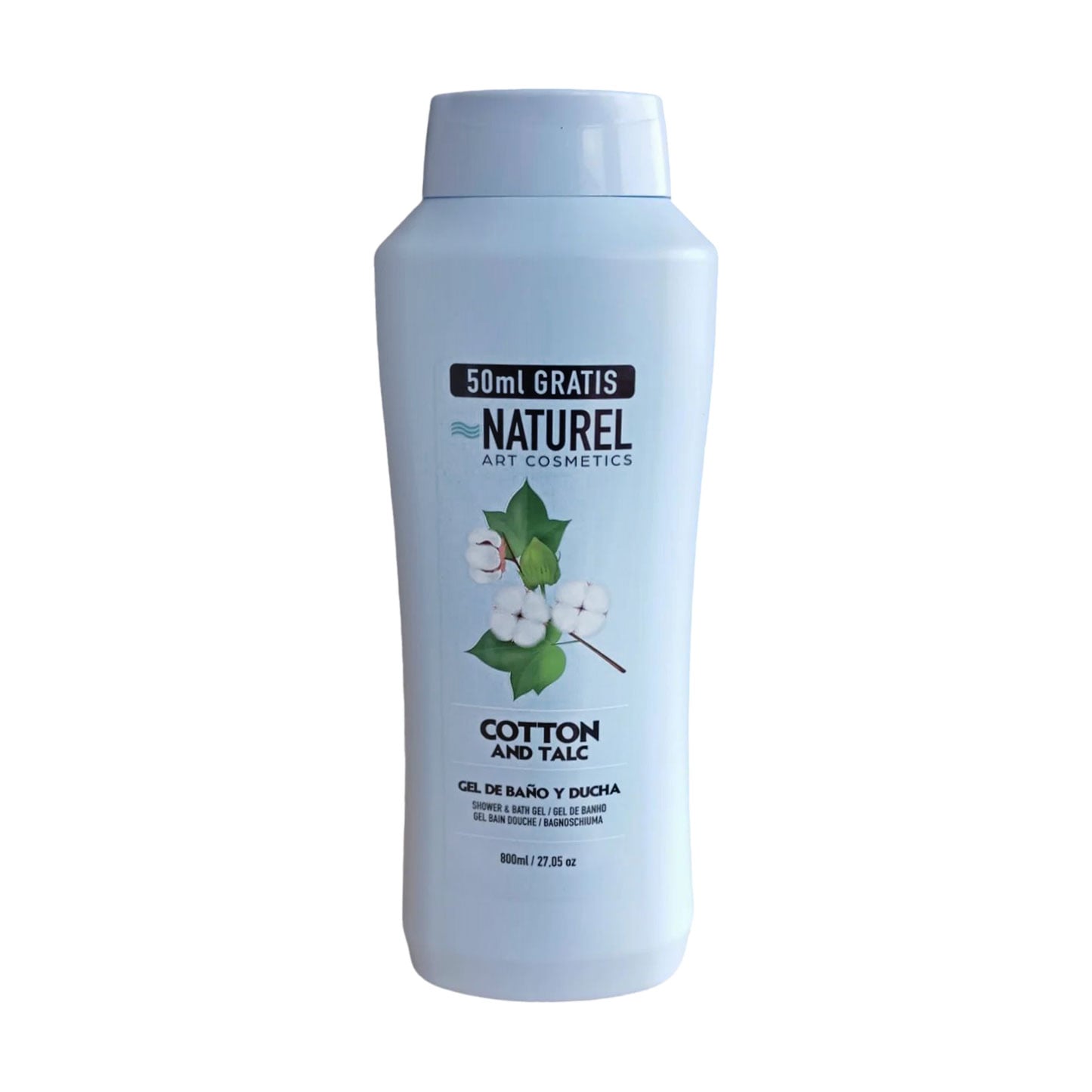 

Гель для душу Naturel Art Cosmetics з ароматом бавовни та тальку, 800 мл