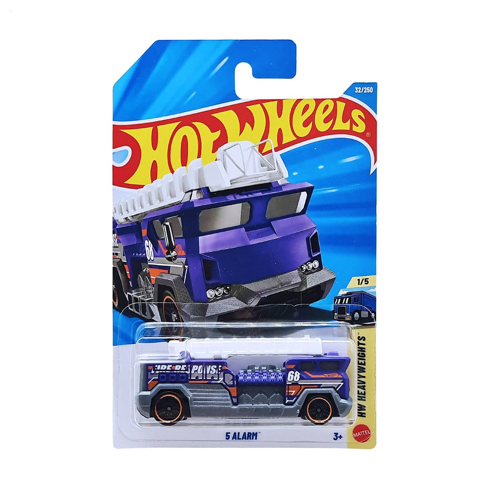 

Базовий автомобіль Hot Wheels 5 Alarm фіолетовий з білою драбиною, від 3 років, 11*3.5*11 см (5785)