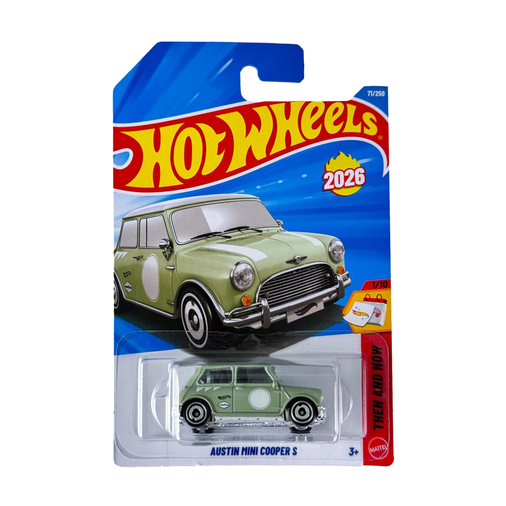 

Базовий автомобіль Hot Wheels Austin Mini Cooper S світло-зелений, від 3 років, 11*3.5*11 см (5785)