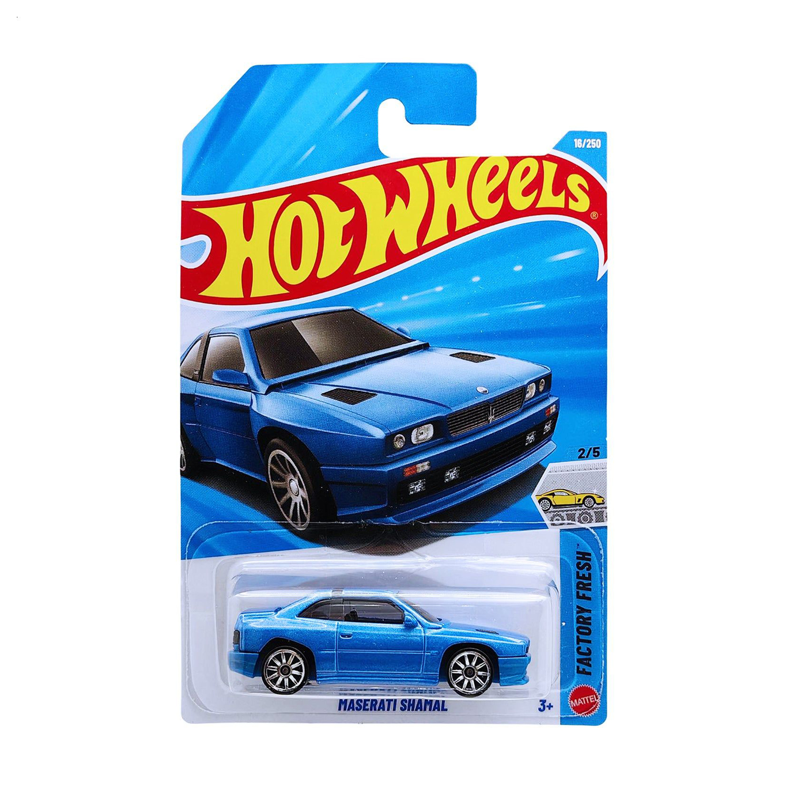 

Базовий автомобіль Hot Wheels Maserati Shamal синій перламутр, від 3 років, 11*3.5*11 см (5785)
