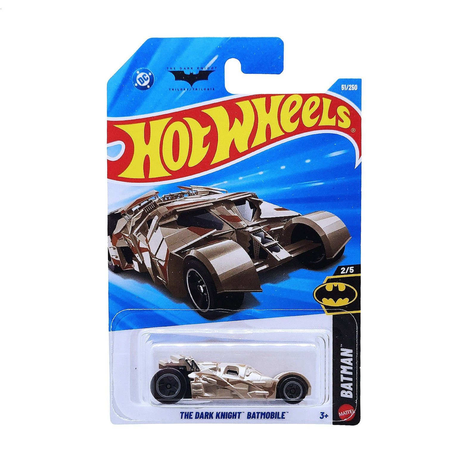 

Базовий автомобіль Hot Wheels The Dark Kinight Batmobile коричневий, від 3 років, 11*3.5*11 см (5785)