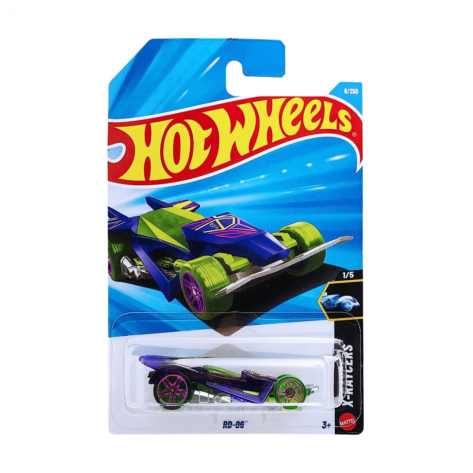 

Базовий автомобіль Hot Wheels RD-06 фіолетовий з салатовим, від 3 років, 11*3.5*11 см (5785)