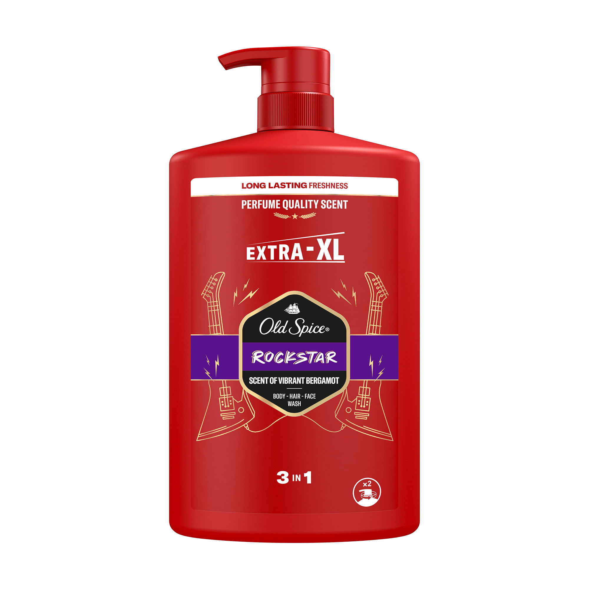 

Чоловічий гель-шампунь для душу 3 в 1 OLD SPICE Rockstar, 1 л
