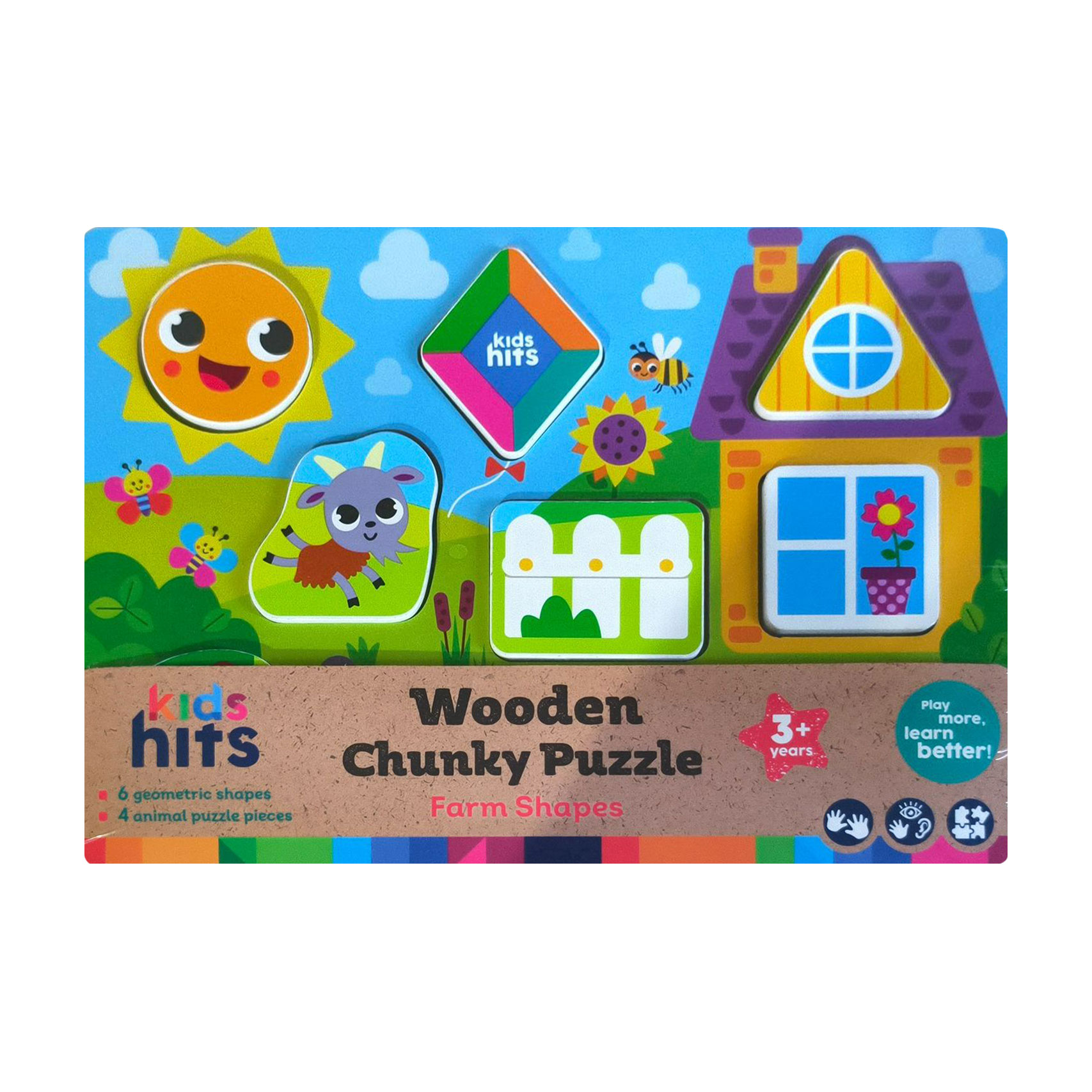 

Дерев'яна іграшка Kids Hits Фермерські фігури, від 3 років, 23*20*2 см (KH20/075)