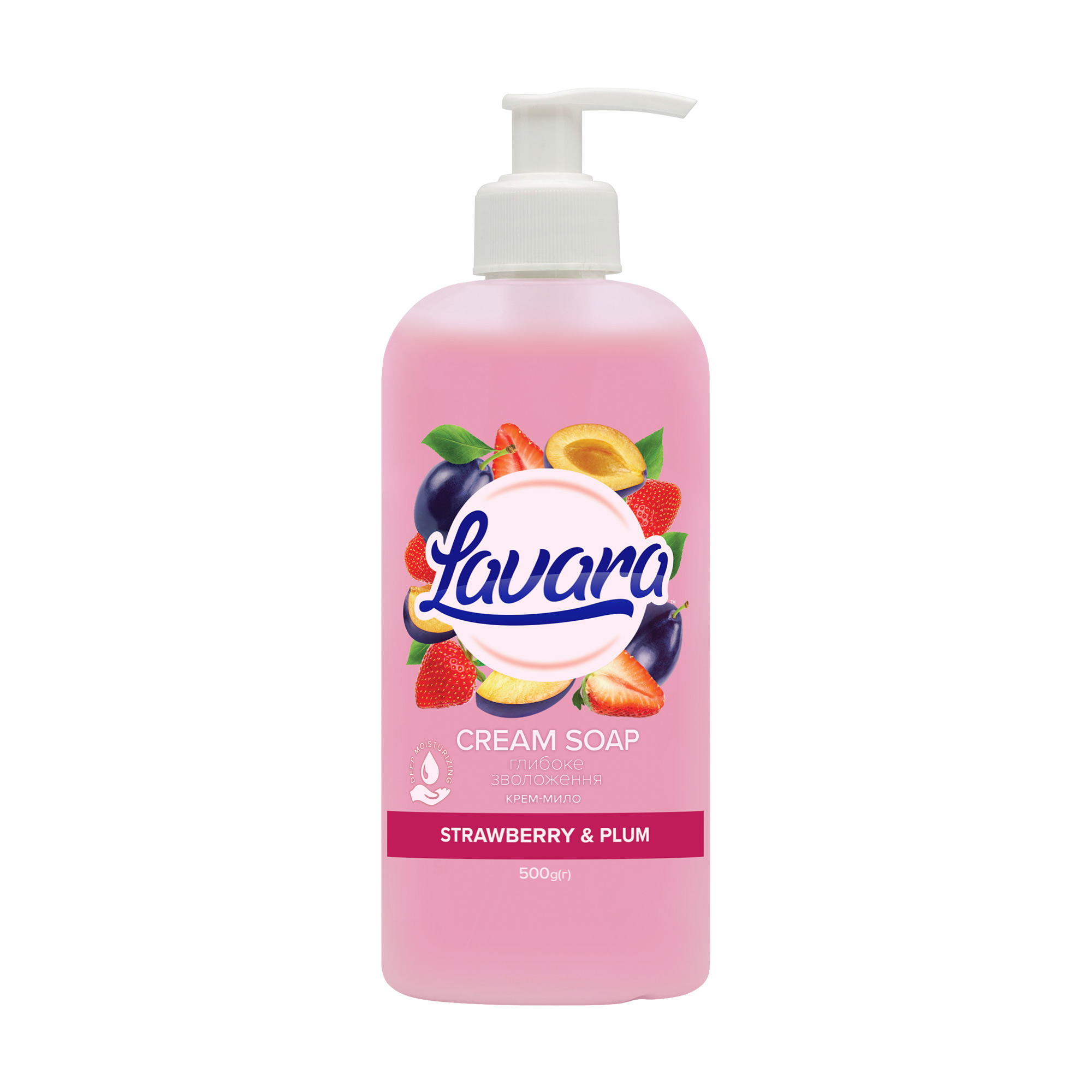

Крем-мило Lavara Strawberry & Plum Cream Soap Полуниця-слива, 500 г