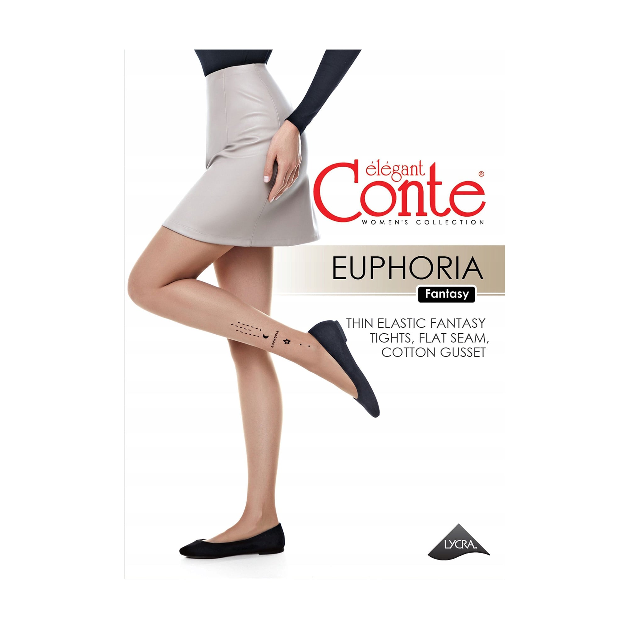 

Колготки жіночі Conte elegant Fantasy Euphoria, 20 DEN, Nero, розмір 3