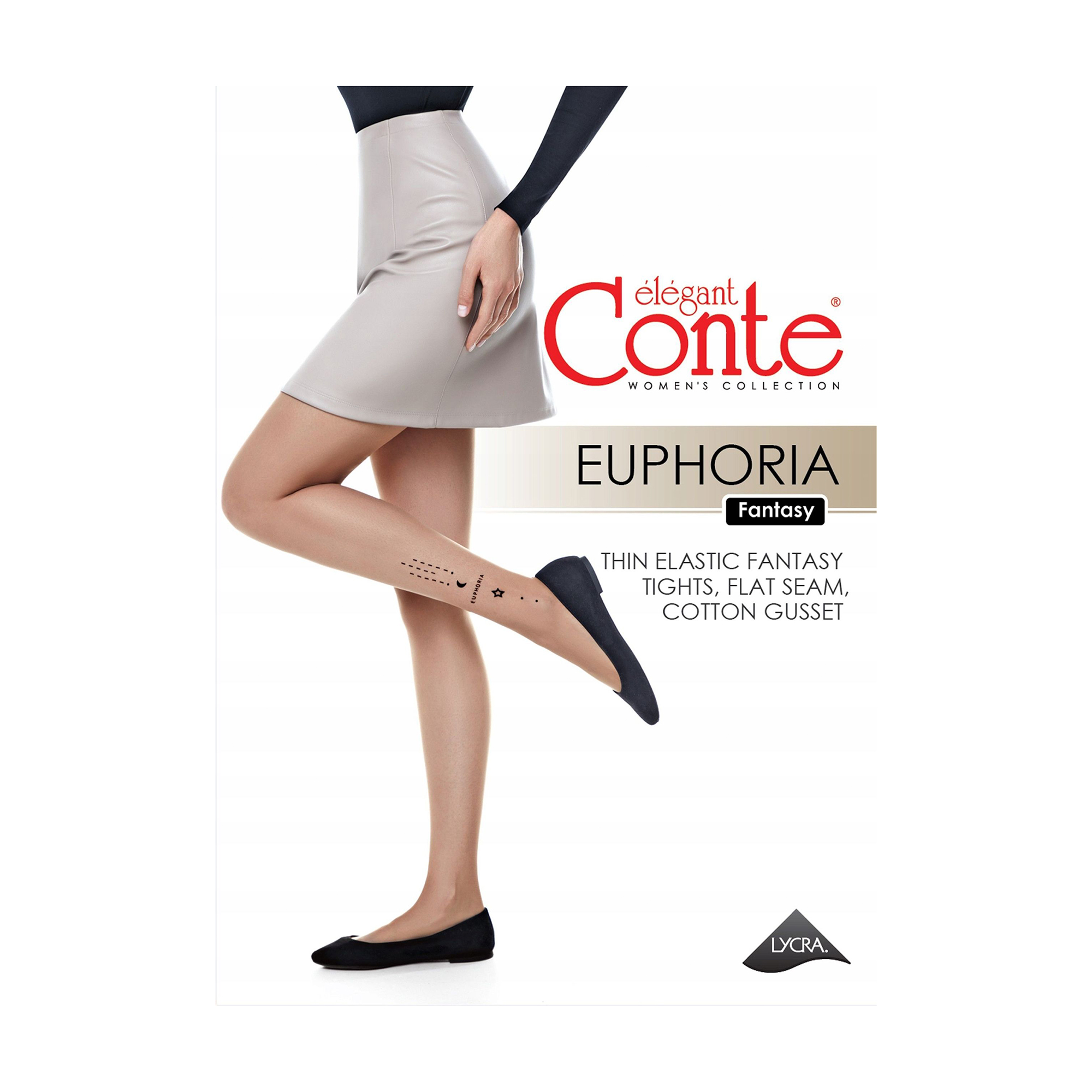 

Колготки жіночі Conte elegant Fantasy Euphoria, 20 DEN, Nero, розмір 4