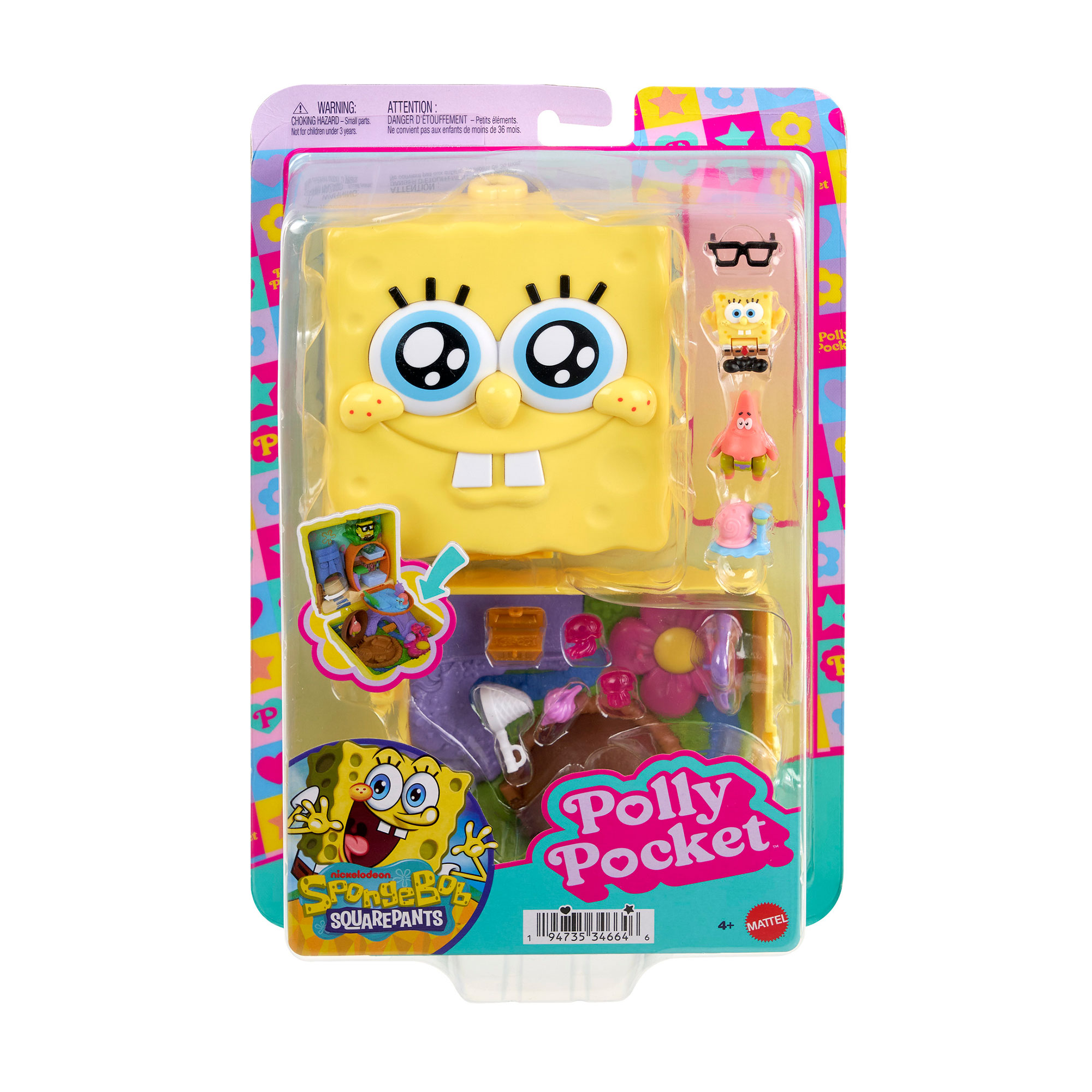 

Дитячий набір Polly Pocket Губка Боб квадратні штани, від 4 років, 9 деталей (JKC84)