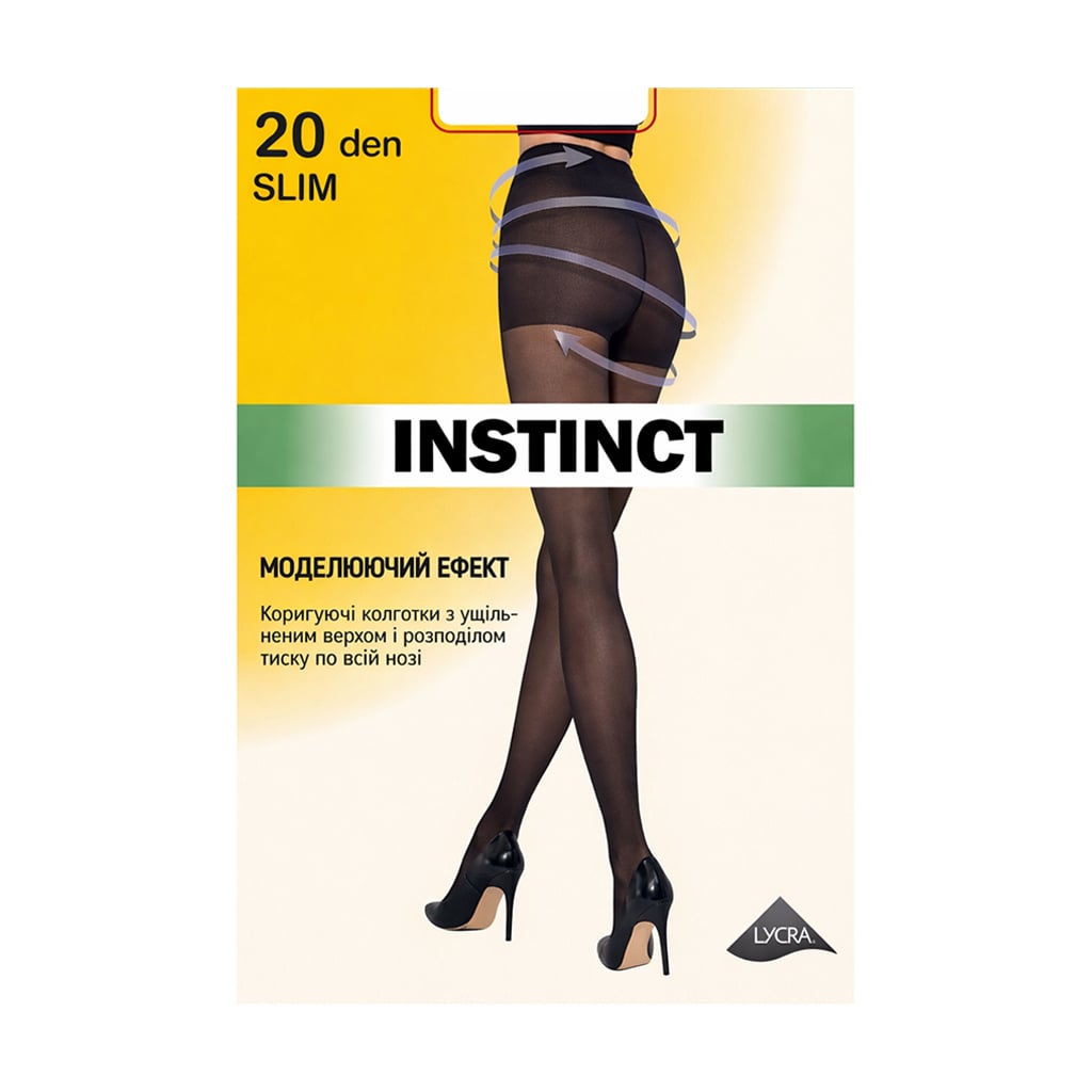 

Колготки жіночі Instinct Slim, 20 DEN, Nero, розмір 4