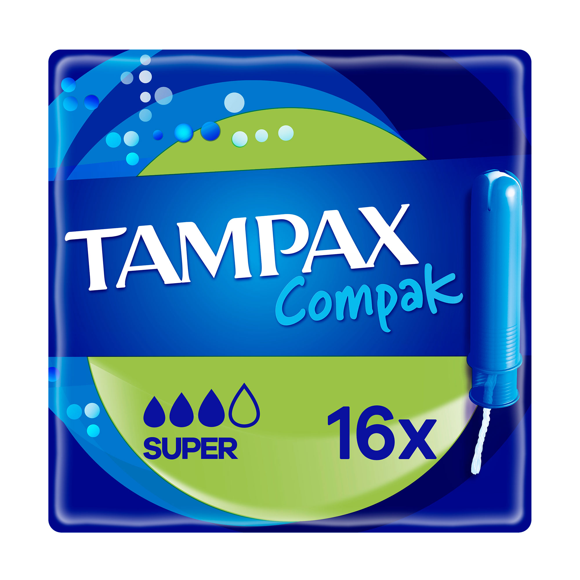 

Уцінка! Тампони Tampax Compak Super з аплікатором, 16 шт