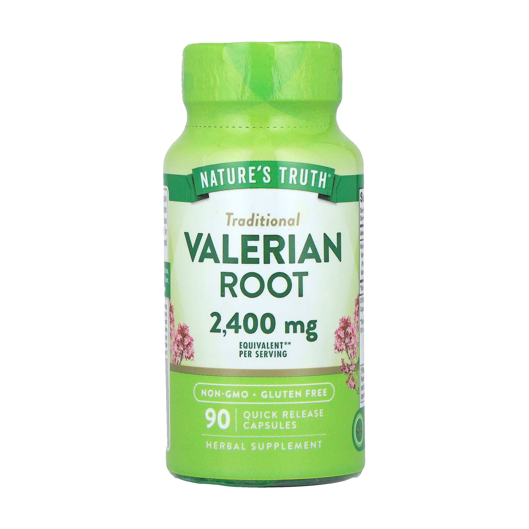 

Корінь валеріани Nature's Truth Valerian Root 2400 мг, 90 капсул швидкого вивільнення