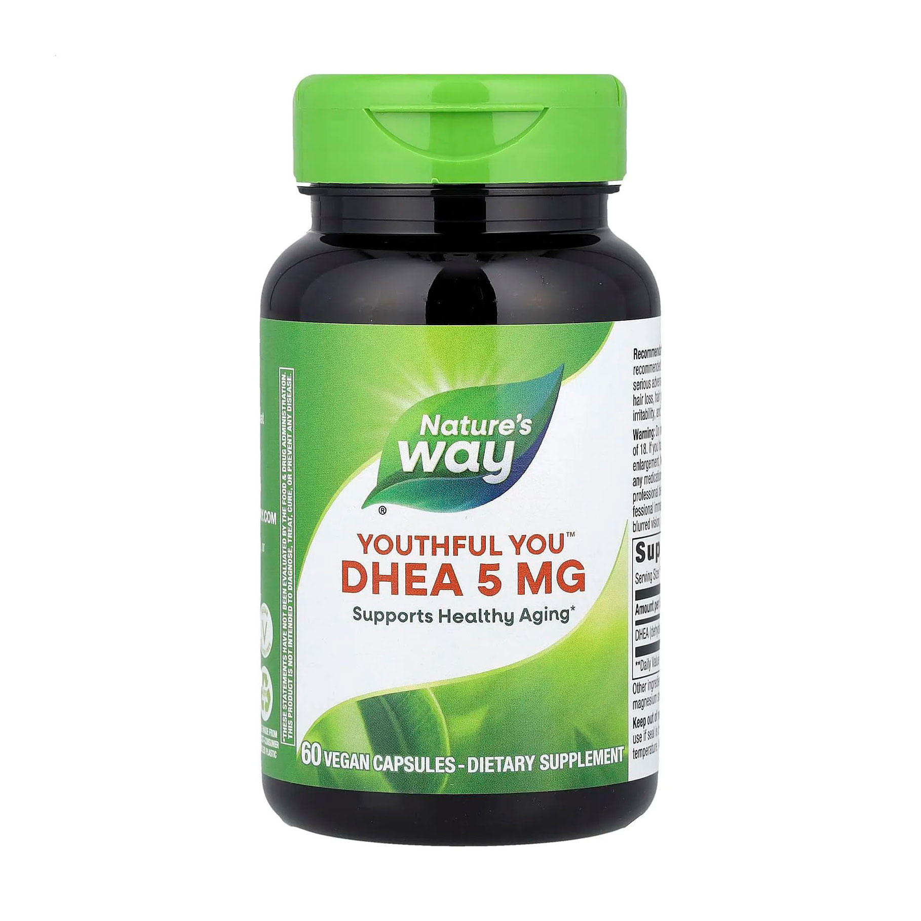 

ДГЕА Nature's Way Youthful You DHEA 5 мг, 60 веганських капсул