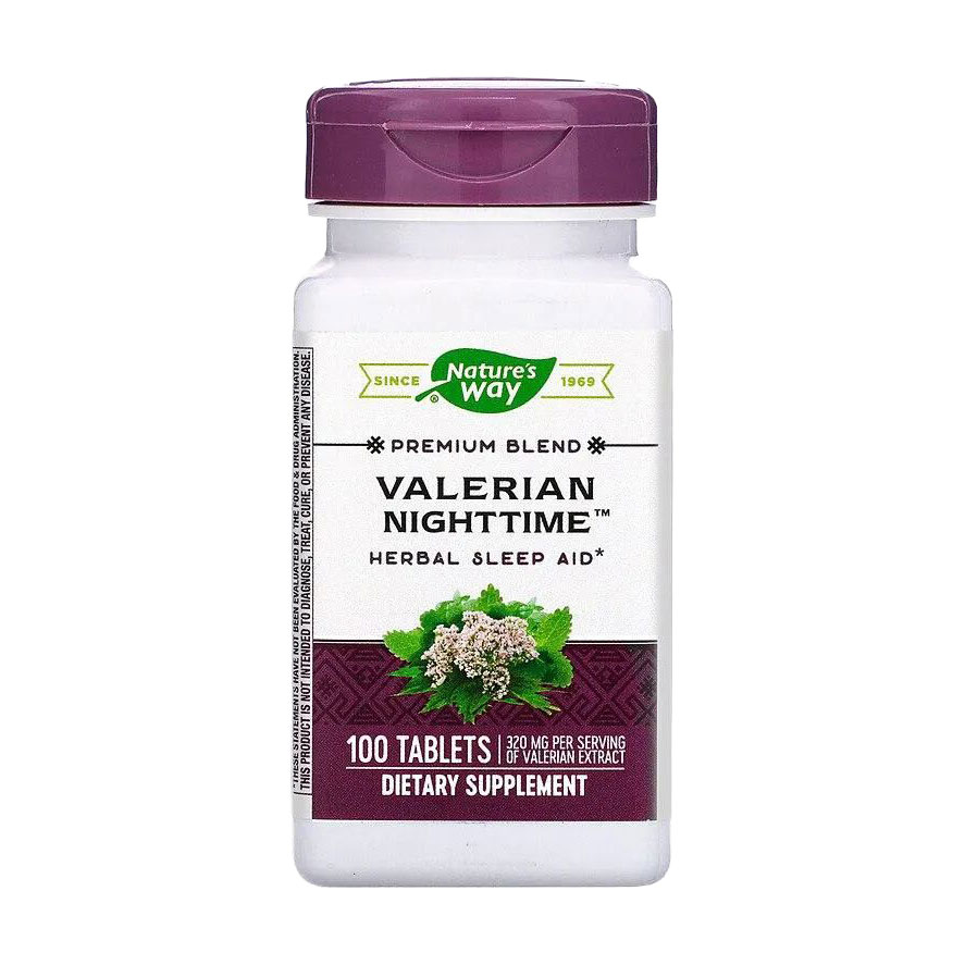 

Валеріана Nature's Way Valerian Nighttime без присмаку, 100 таблеток