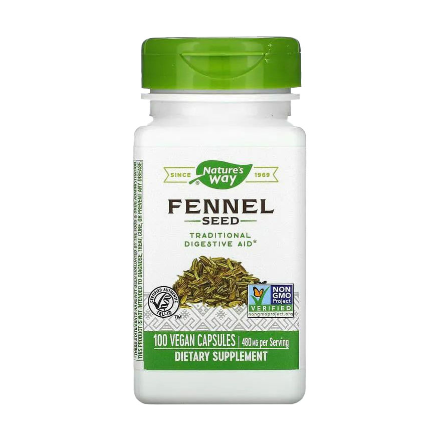 

Насіння фенхеля Nature's Way Fennel Seed 480 мг, 100 веганських капсул