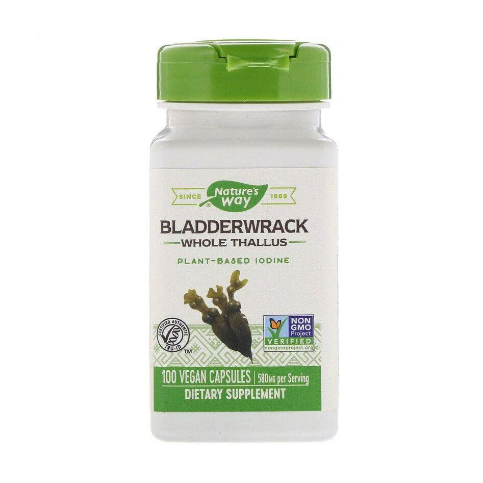 

Ламінарія Nature's Way Bladderwrack 580 мг, 100 веганських капсул