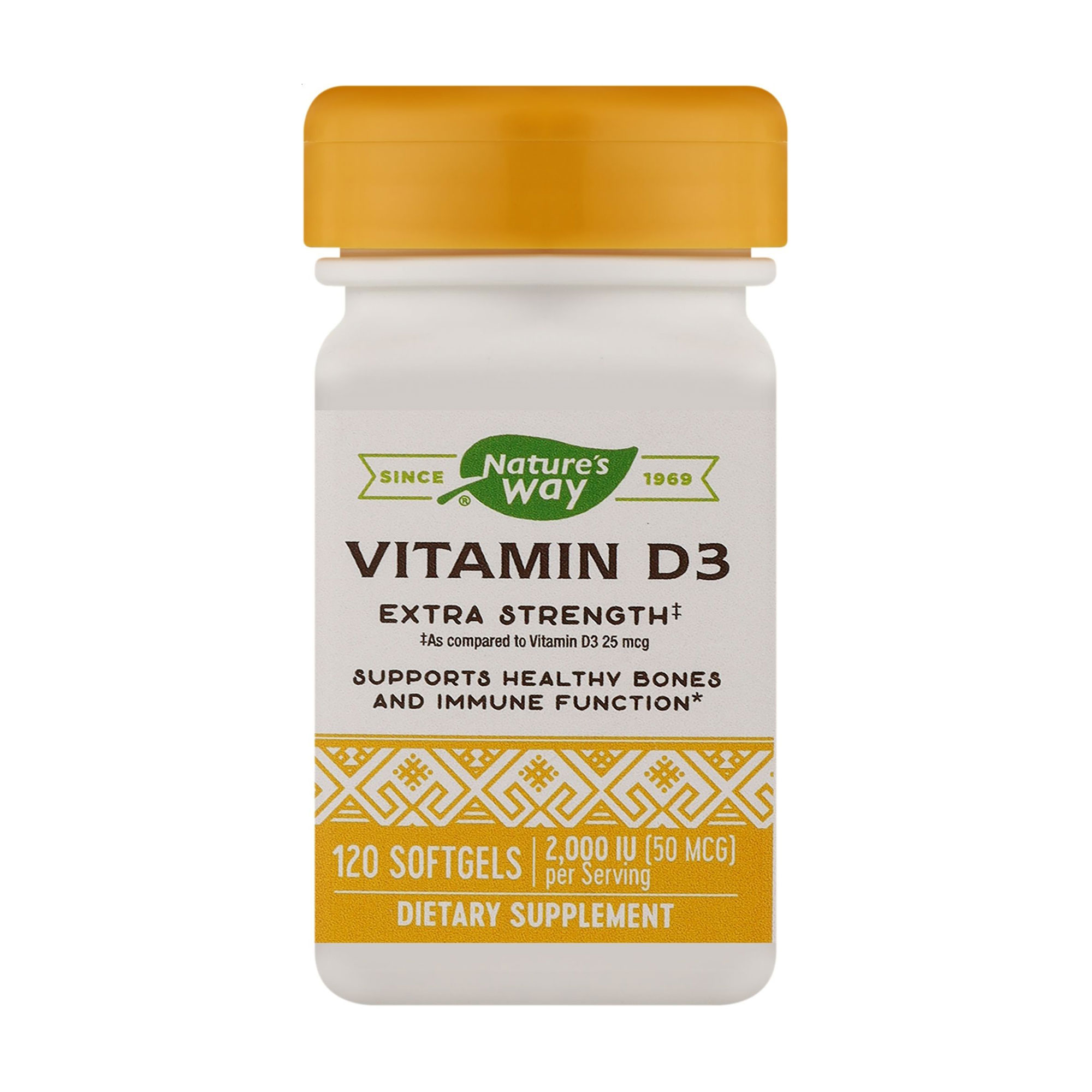 

Вітамін Д3 Nature's Way Vitamin D3 Extra Strength 2000 МО, 120 гелевих капсул