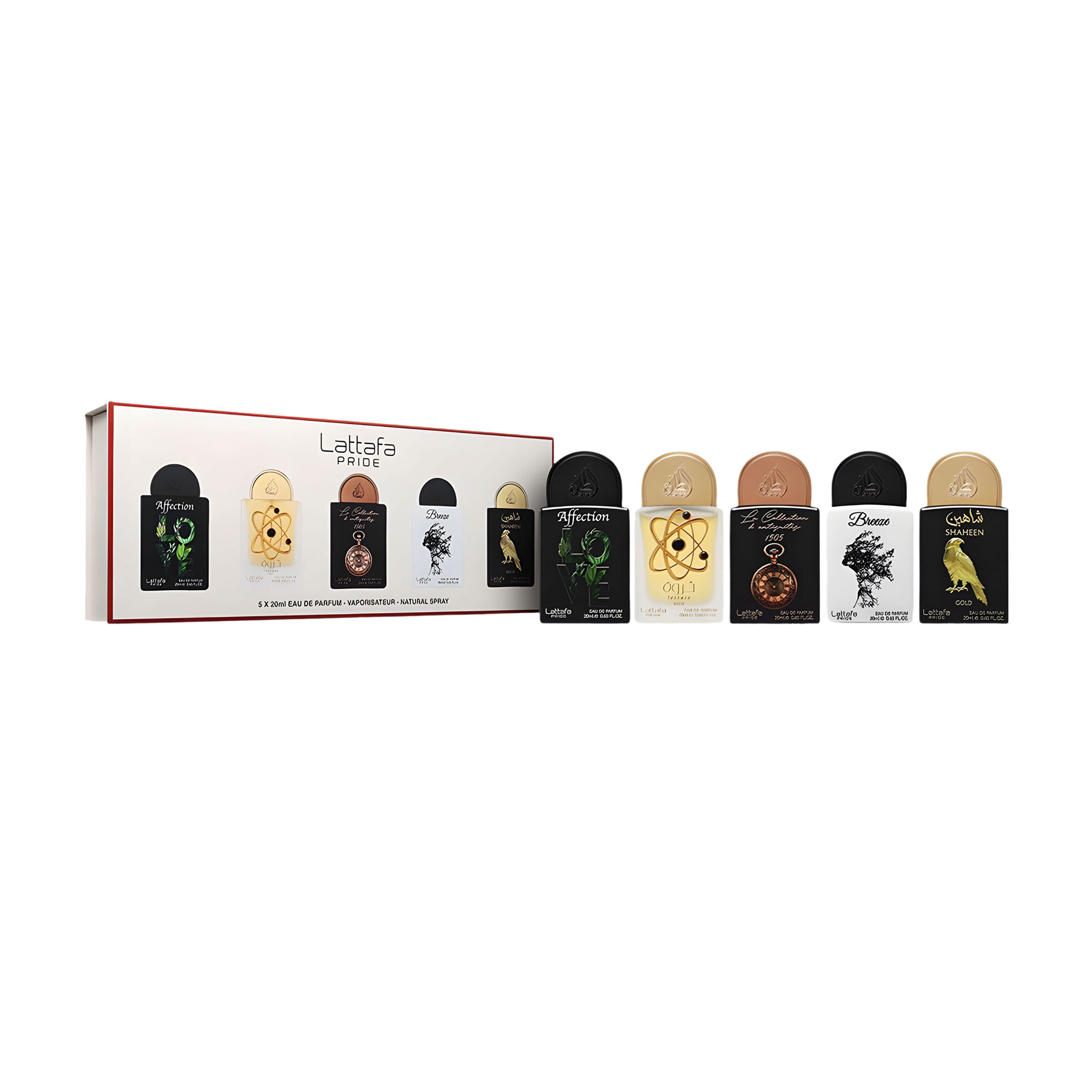 

Парфумований набір унісекс Lattafa Perfumes Pride Gift Set 01 (парфумована вода, 5*20 мл)