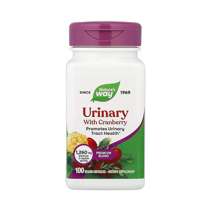 

Журавлина для сечових шляхів Nature's Way Urinary With Cranberry 1260 мг, 100 веганських капсул