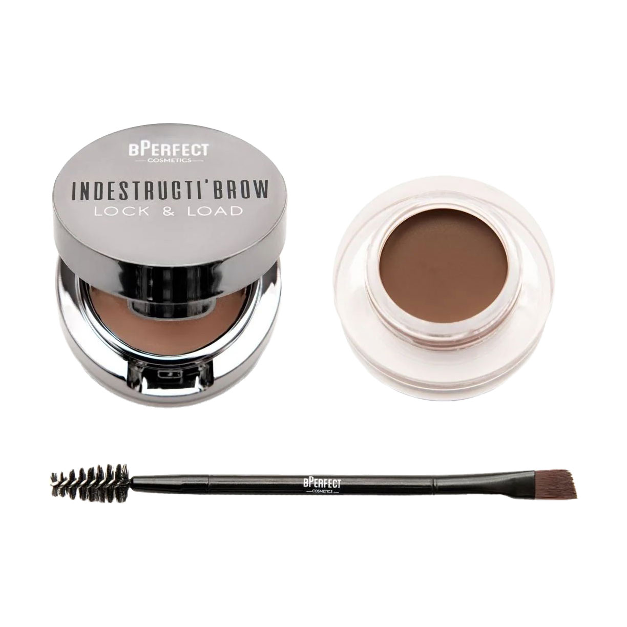 Набір для брів BPerfect Cosmetics Indestructi'Brow Lock & Load Eyebrow Pomade & Powder Duo, Irid Brown, 4 г