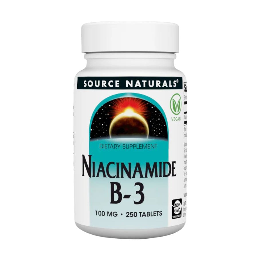 

Ніацинамід (В3) Source Naturals Niacinamide B-3, 100 мг, 250 таблеток