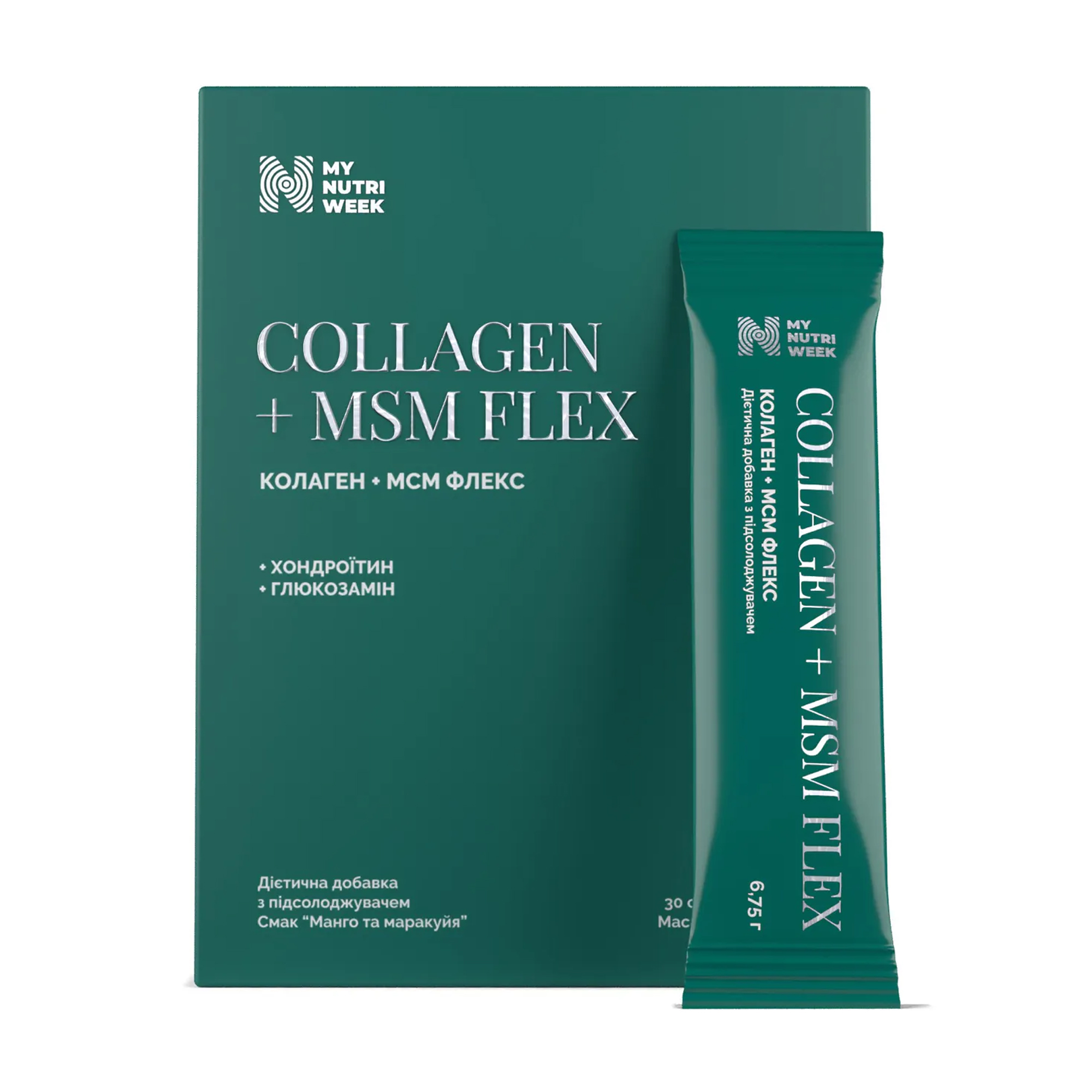 

Колаген + МСМ Флекс My Nutri Week Collagen + MSM Flex в саше, 30*6.75 г
