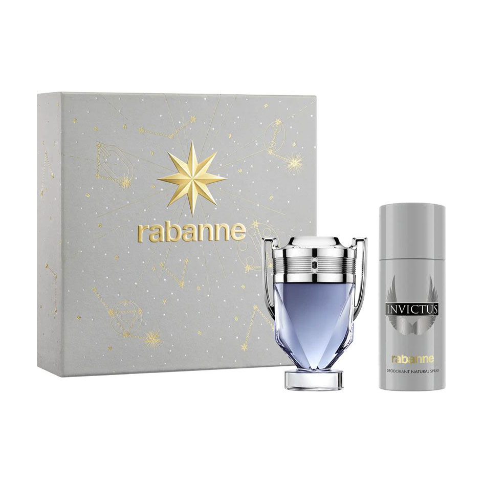 

Парфумований набір Rabanne Invictus чоловічий Set (туалетна вода, 100 мл + дезодорант-спрей, 150 мл)
