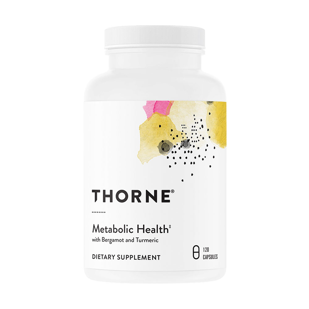 

Комплекс Підтримка метаболізму Thorne Research Metabolic Health з бергамотом та куркумою, 120 капсул
